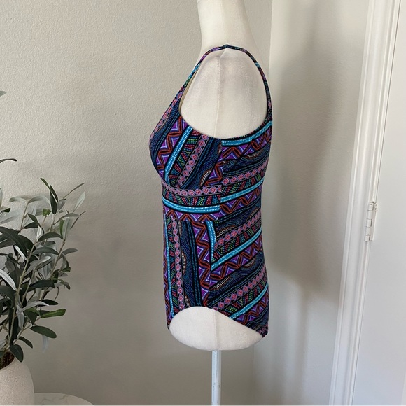 Miraclesuit multicolor pattern one piece swimsuit size 10 - Picture 3 of 7